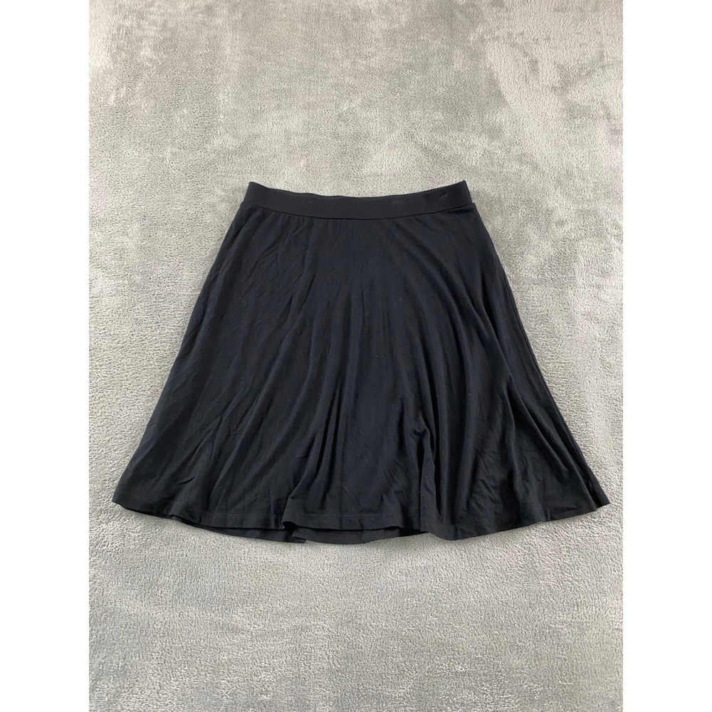 Caslon Womens Black A-Line Jersey Knit Skirt Petite XS Pull On Stretch Soft